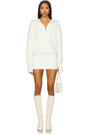 SER.O.YA Saydi Sweater Dress in - White. Size L (also in M, S, XL, XS).