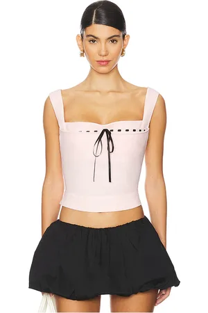 Miaou Laced Imogene Corset in - Pink. Size L (also in M, S).