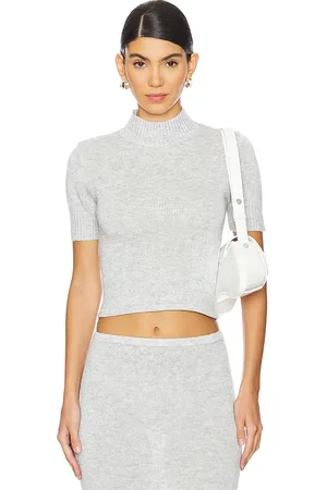 SER.O.YA Kali Knit Top in - Grey. Size L (also in S, XS).