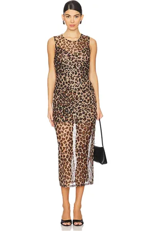 SIMON MILLER Kinny Mesh Dress in - Brown. Size L (also in XS).