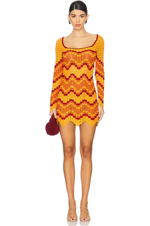 Escvdo Sumac Mini Dress in - Orange. Size L (also in M, S, XS).