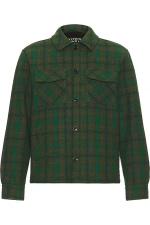 Scotch&Soda Teddy Lined Checked Overshirt in - Green. Size L (also in M, S).