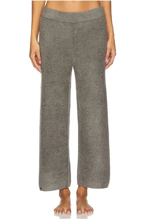 Barefoot Dreams CozyChic Lite Textured Pant in - Olive. Size M (also in S, XL, XS).