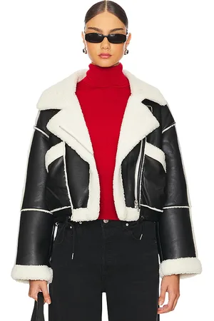 BLANK NYC Black & White Jacket in - Black. Size L (also in M, S, XS).