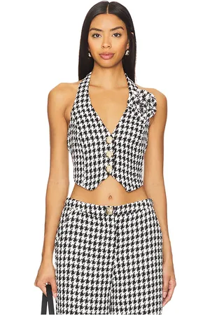 SNDYS Tweed Halter Top in - Black. Size L (also in S, XL).