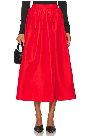 Free People Emilia Full Skirt in - Red. Size L (also in M, S, XS).