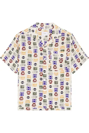 Rhude Trucker Print Shirt in - Cream. Size L (also in M).