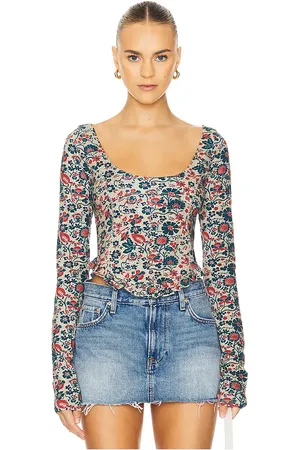 Free People Melanie Long Sleeve Top in - Multi. Size M (also in S, XS).