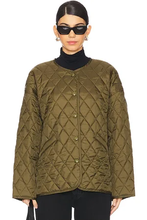 Citizens of Humanity Huntleigh Quilted Coat in - Olive. Size L (also in M, S, XL).