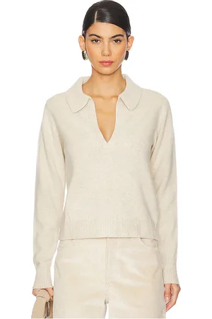 SPRWMN Henley Sweater in - Ivory. Size L (also in M).