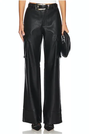 SER.O.YA Fifer Vegan Leather Low Rise Cargo Pant in - . Size L (also in M, XL, XS).