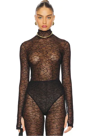 Kiki de Montparnasse Crystalline Turtleneck Bodysuit in - . Size L (also in S, XS).
