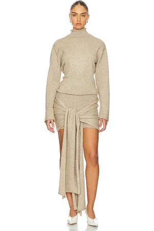 SER.O.YA Calloway Sweater Dress in - Beige. Size L (also in M, S, XS).