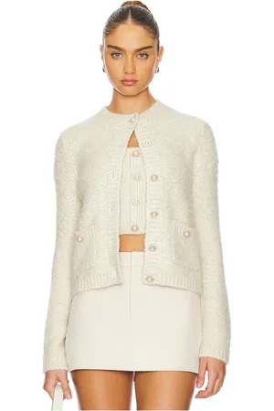 MAJORELLE Mirelina Cardigan in - Beige. Size L (also in S, XS).