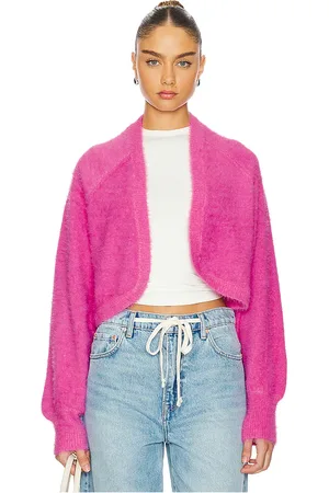 Line Emmer Cardigan in - Pink. Size L (also in M, XL, XS).