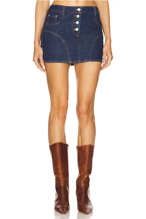 Amanda Uprichard Bristol Skirt in - Denim-Dark. Size L (also in M).