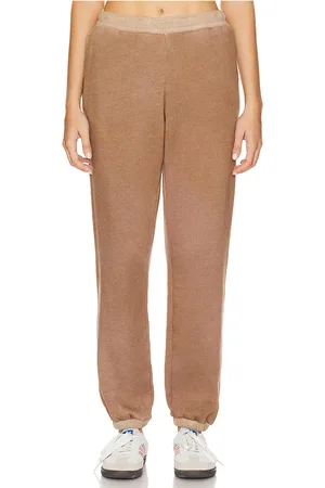 MONROW Teddy Fleece Sweatpant in - Brown. Size S (also in XS).