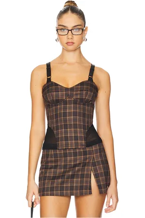 Miaou Marguerite Corset in - Brown. Size L (also in M, S, XL, XS, XXS).