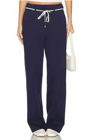 MONROW Cotton Knit Trousers in - Navy. Size L (also in M).