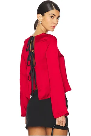 Free People Arabella Blouse in - Red. Size L (also in M, S, XS).