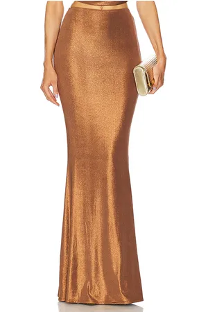 Michael Costello X REVOLVE Sydney Maxi Skirt in - Metallic . Size S (also in XXS).