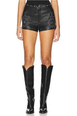 Understated Leather Reflection Shorts in - . Size L (also in S).