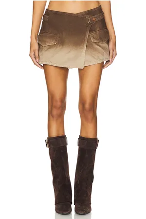 3x1 Ports Skirt in - Brown. Size 25 (also in 26, 27).