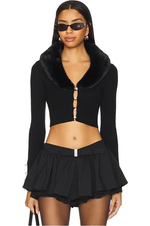 MAJORELLE Laurel Faux Fur Shawl Cardigan in - . Size L (also in M, S).