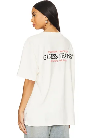 Guess American Tradition Tee in - Cream. Size L (also in M, S, XL/1X).
