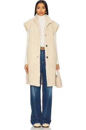 Steve Madden Benit Vest in - Beige. Size L (also in M, S, XL, XS).