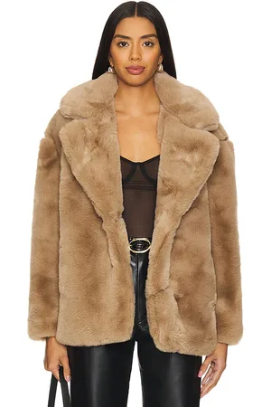 BLANK NYC Faux Fur Coat in - Brown. Size M (also in S).