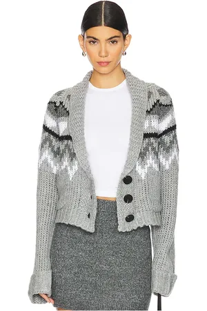 Line Brady Cardigan in - Grey. Size S (also in XL, XS).