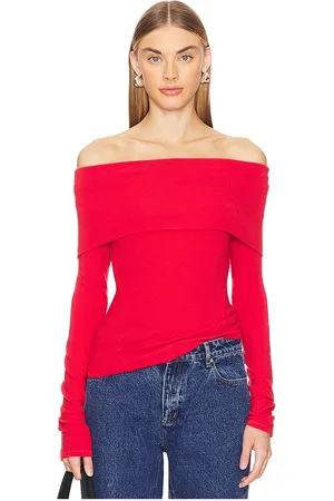 Free People X We The Free Iris Layering Top in - Red. Size L (also in M, S, XL, XS).