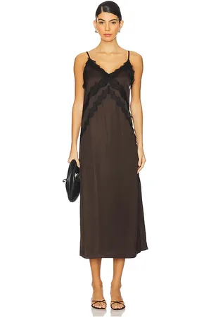 Gestuz Sachi Slip Dress in Mole in - Chocolate. Size 36 (also in 38).