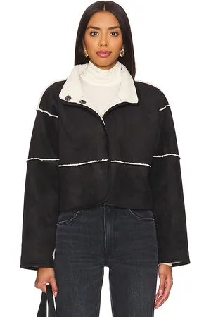 Graham & Spencer Kelly Reversible Sherpa Jacket in - Black. Size L (also in S, XL, XS).