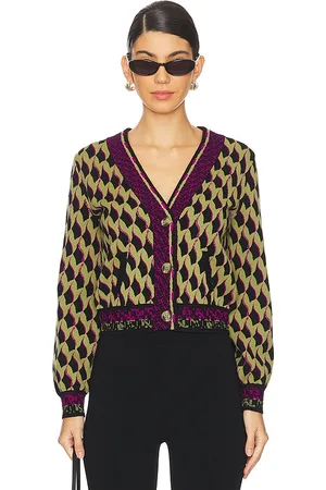 Diane von Furstenberg Bryant Cardigan in - Olive, Purple. Size L (also in S).