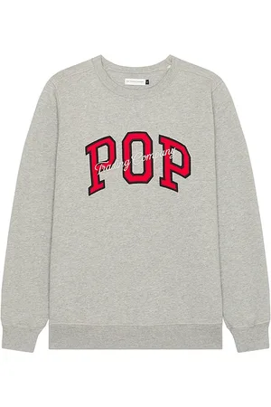 Pop Trading Company Arch Crewneck Sweatshirt in - Grey. Size L (also in M, S, XL/1X).