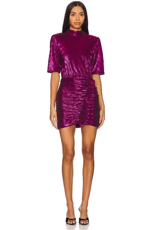 Saylor Axelle Dress in - Purple. Size L (also in M, S, XS).