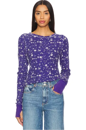 Free People X We The Free Pretty Little Thermal Top in - Purple. Size M (also in S).