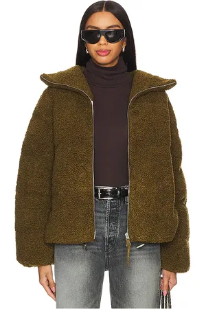 Varley Wilkins Sherpa Puffer Jacket in - Olive. Size M (also in S, XS).