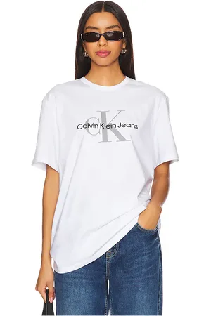 Calvin Klein Short Sleeve Hero Monologo Tee in - White. Size L (also in M, S, XL/1X).