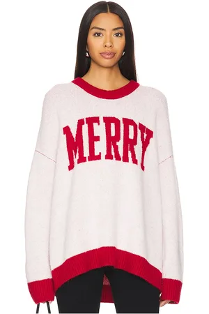 Show Me Your Mumu Classic Crewneck Sweater in - Blush. Size L (also in M, S, XS).
