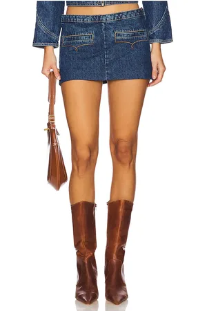 Understated Leather Bandit Micro Mini Skirt in - Denim-Dark. Size 28 (also in 29).