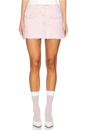 yuhan wang Fluffy Buttoned Mini Skirt in - . Size L (also in M, S, XL).