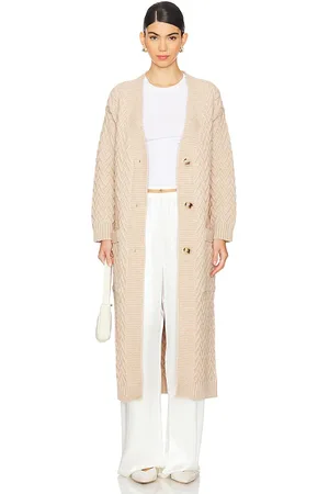 LINE & DOT Emberly Cardigan in - Beige. Size L (also in M, S, XS).