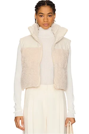 LaMarque Melicia Faux Fur Vest in - Ivory. Size L (also in M, S, XS).