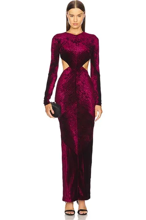 Michael Costello X REVOLVE Spencer Gown in - Burgundy. Size L (also in M, S, XL).