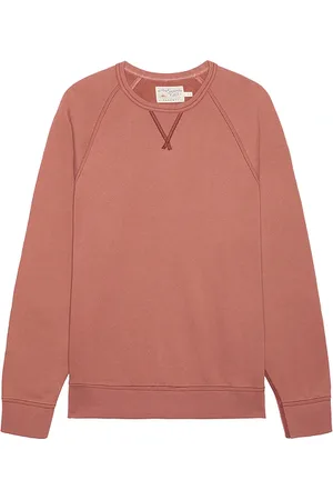 Faherty High Standard Fleece Crewneck in - Pink. Size L (also in M, XL/1X).