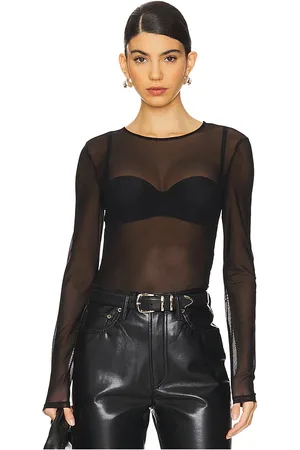 Frame Stretch Mesh Bodysuit in - . Size M (also in S, XS).