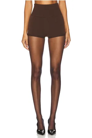 Wolford The Merino Shorts in - Chocolate. Size L (also in M, S, XS).